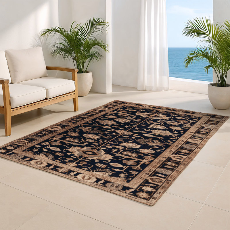 Tapis turc intérieur et extérieur gris, Rectangulaire 2 pi x 3 pi