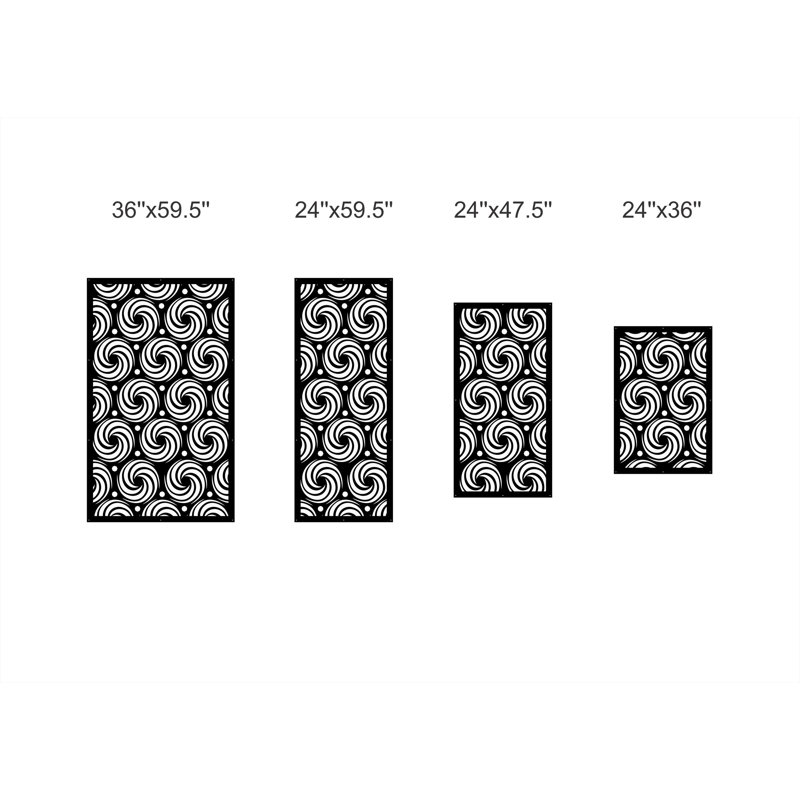 Andesite Aluminum Laser-Cut Privacy Screen Panel  – Powder-Coated Outdoor Metal Wall Art, Decorative Garden Fence Privacy Divider