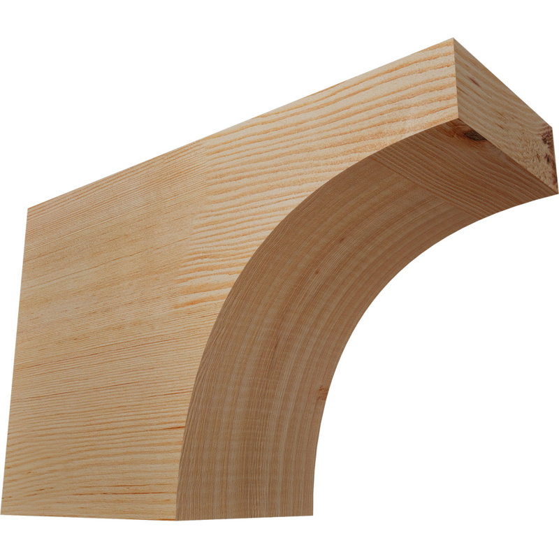 Queue de chevron lisse Huntington, Sapin de Douglas, 10"H x 5 1/2"W x 16"L