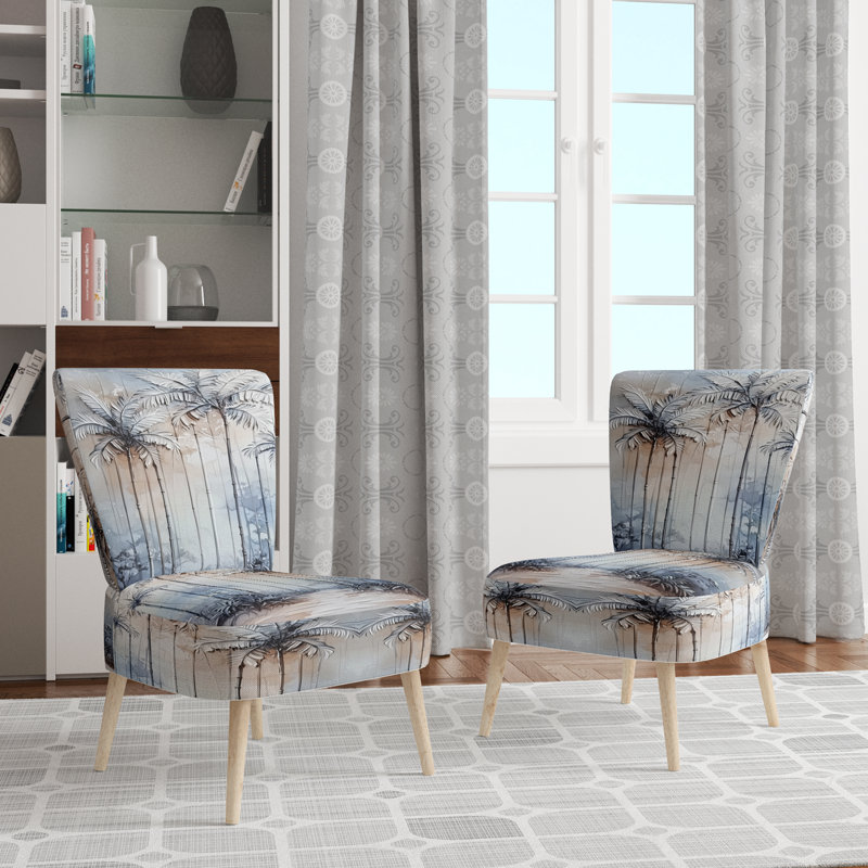 Chaise d'appoint Palm Trees - Tropical, Side Chair Armless
