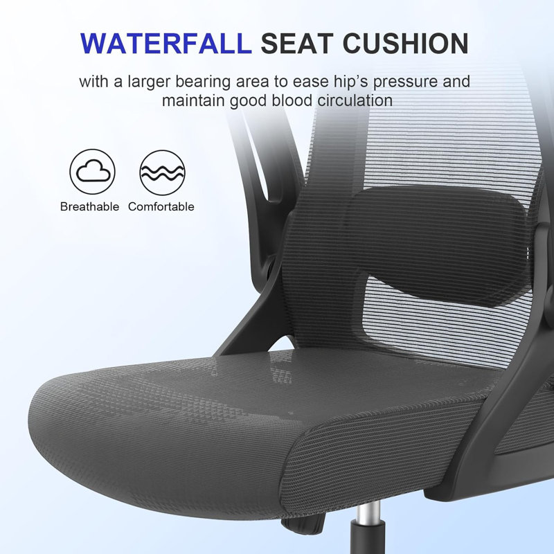Foam Padding Office Chair, Dark Grey