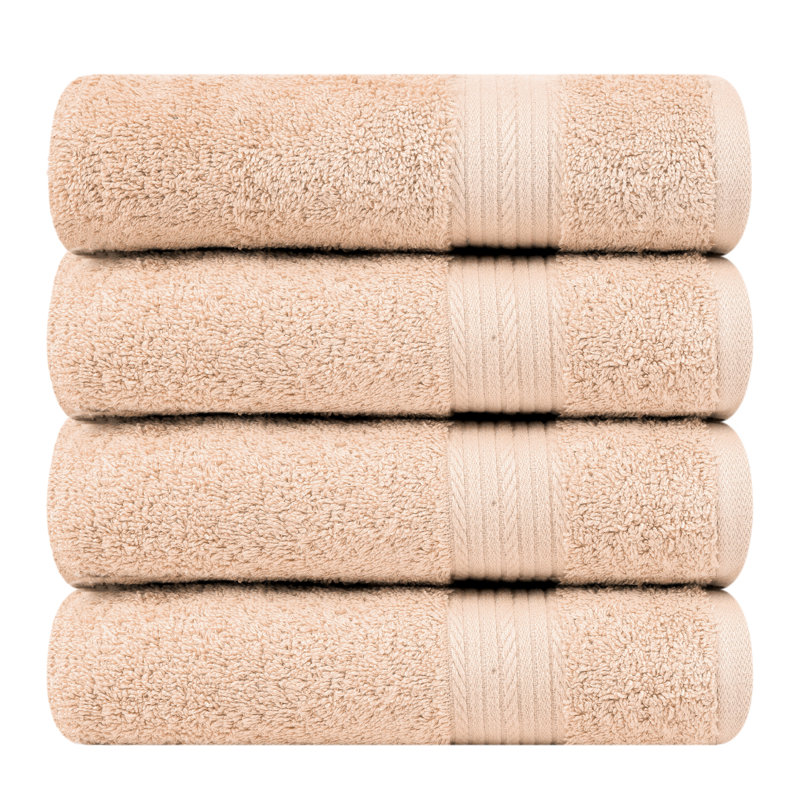 Ensemble de serviettes 100% coton super doux et absorbant Como, Beige, Serviettes de bain - paquet de 16