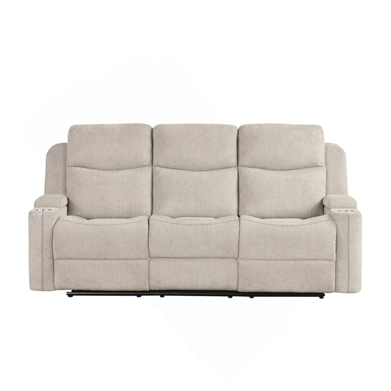 Light Gray Chenille Motion Sofa