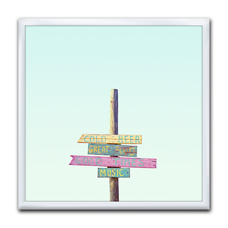 « 4 thruths of life », reproduction d’art sur toile, H 30 po x l 30 po x P 1 po, Cadre flottant blanc