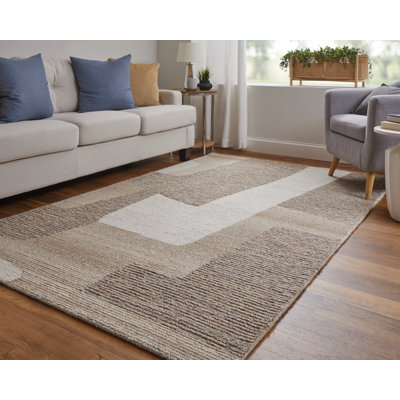 Tapis rectangulaire en laine Jennae