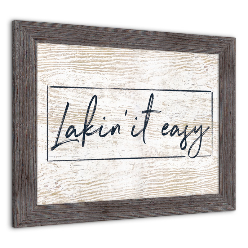 «Lakin 'It Easy», reproduction encadrée, Gris, H 16 po x l 20 po x P 0,75 po