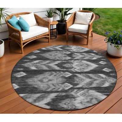 Tapis rond argenté 8 pi