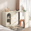 Bureau de coiffeuse à maquillage extensible avec 3 tiroirs et 1 porte