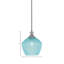 Luminaire suspendu Quapaw avec verre texturé turquoise-535556694-493895122