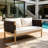 Outdoor Acacia Wood Loveseat Sofa-923435221