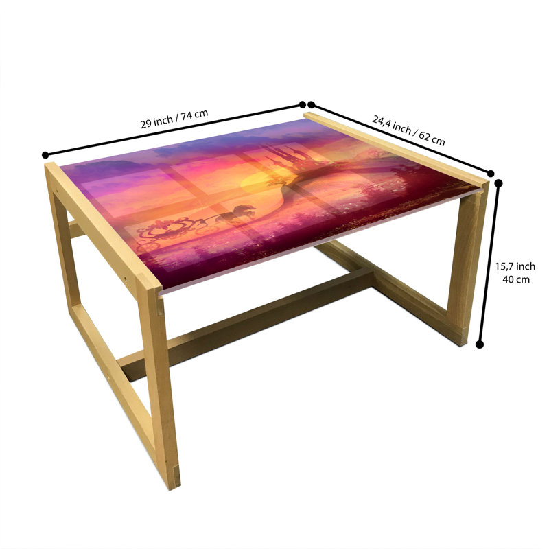 Ishaa Sled Coffee Table, 62cm H x 74cm W x 40cm D