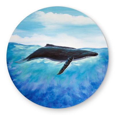 Blue whale Aquatic Animals Outdoor Area Rug for Home Decor