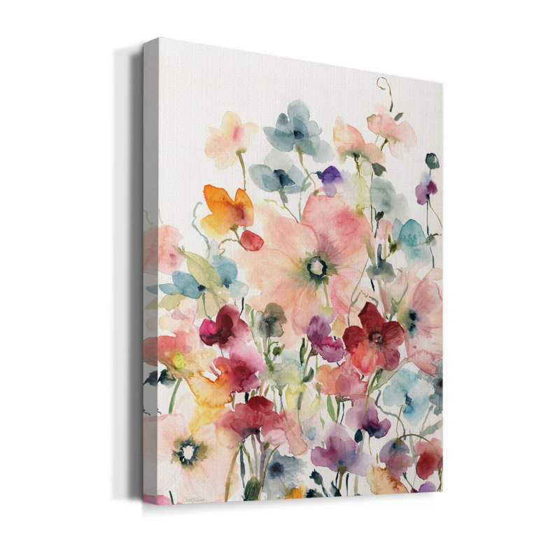" Poppies And Sweetpeas ", 20" H x 16" W x 1" D