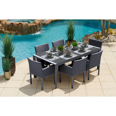 Xahria Rectangular 6 - Person 63" Long Dining Set by Ebern Designs