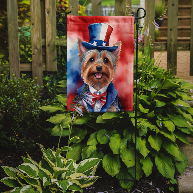 Drapeau patriotique du jardin américain, Terrier à poil soyeux