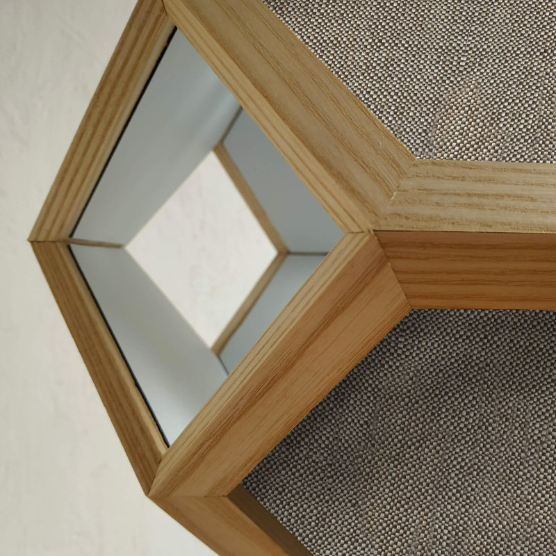 Chew 1 - Light Oil Geometric Pendant, Light Oak/Beige