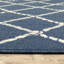 Tapis intérieur / extérieur bleu marine / ivoire Aganlane-990128745