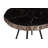 Petrified Coffee Table, Round, Metal Black Base