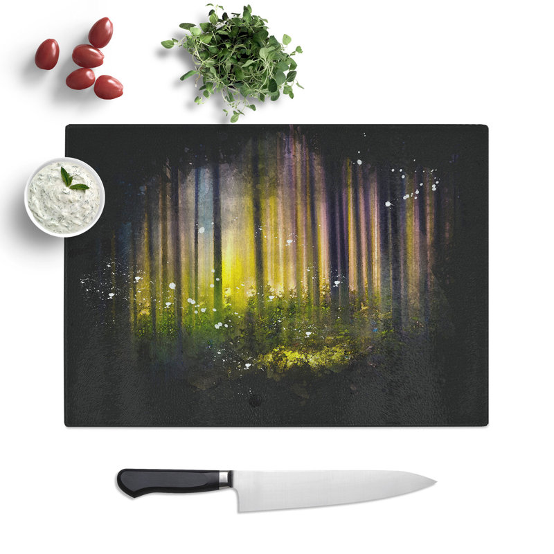 Tempered Glass Forest Dreams Chopping Board, 28.5 cm x 39 cm
