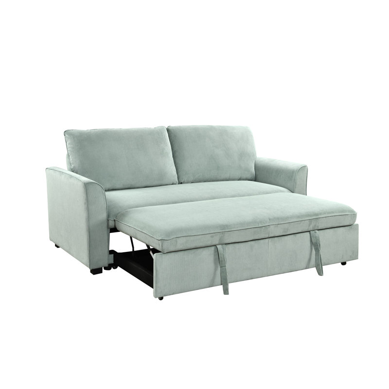 Canapé-lit futon avec tissu convertible Modern, Vert clair