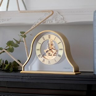 Napoleon Modern & Contemporary Roman Numeral Metal Tabletop Clock in Gold