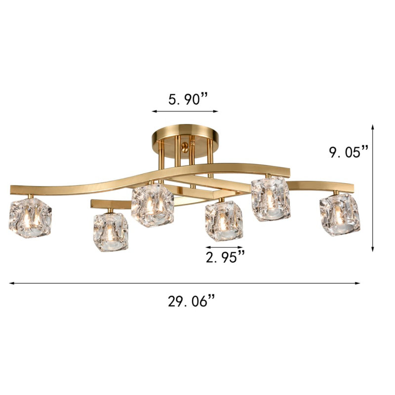 Ehman Glass Flush Mount