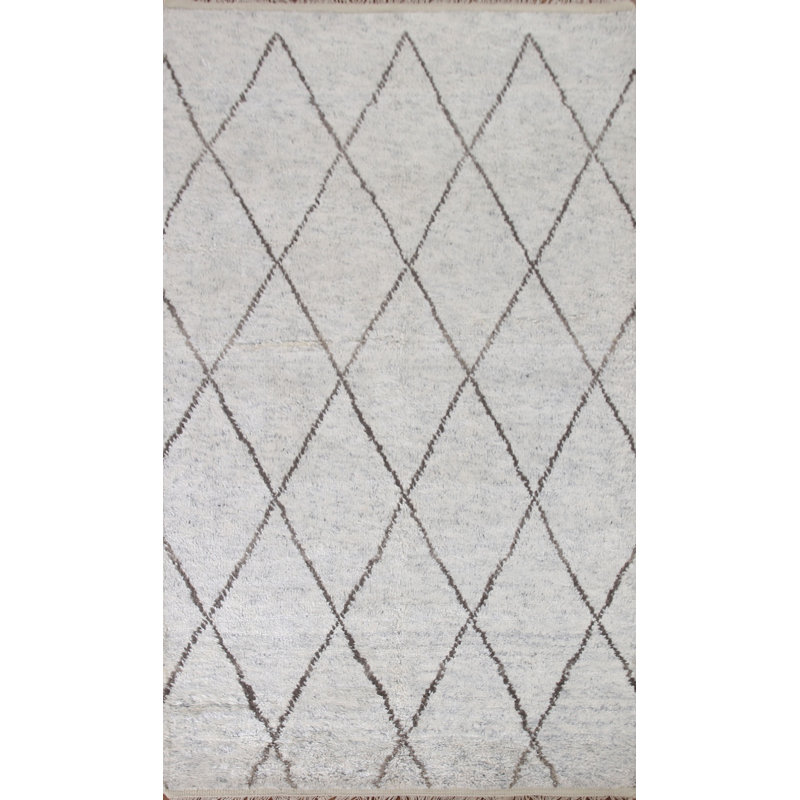 Tapis à motif de treillis marocain moelleux 5 x 8
