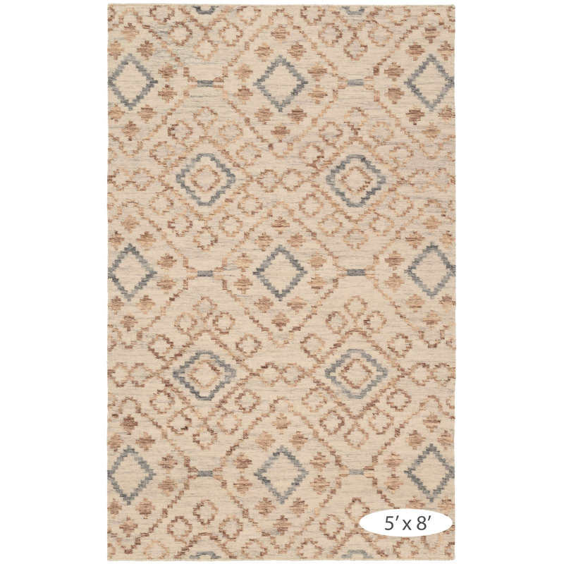 Kit Kemp x Annie Selke Jelly Roll Sky Handwoven Wool Rug, Rectangle 5' x 8'