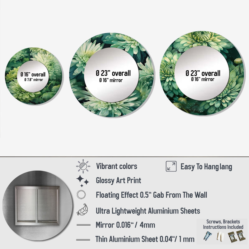 Loick Metal Round Mirror