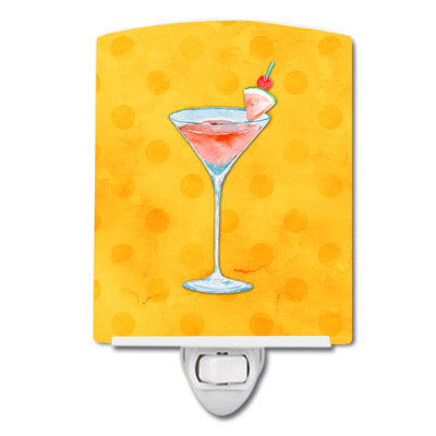 Summer Martini Polkadot Ceramic Night Light