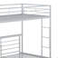 Lit superposé en métal avec bureau, échelle-1749184315