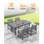 Ensemble de salle à manger en PEHD pour 6 personnes, ensemble de salle à manger de patio avec 4 chaises et 1 banc Seehill-311572026