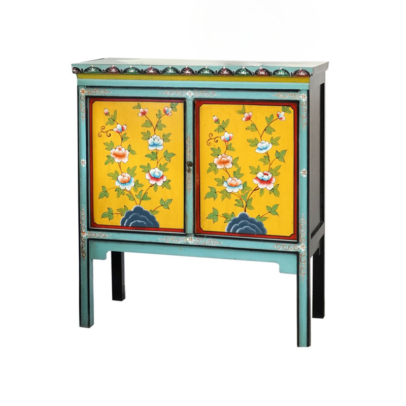 Commode peinte peinte rétro classique