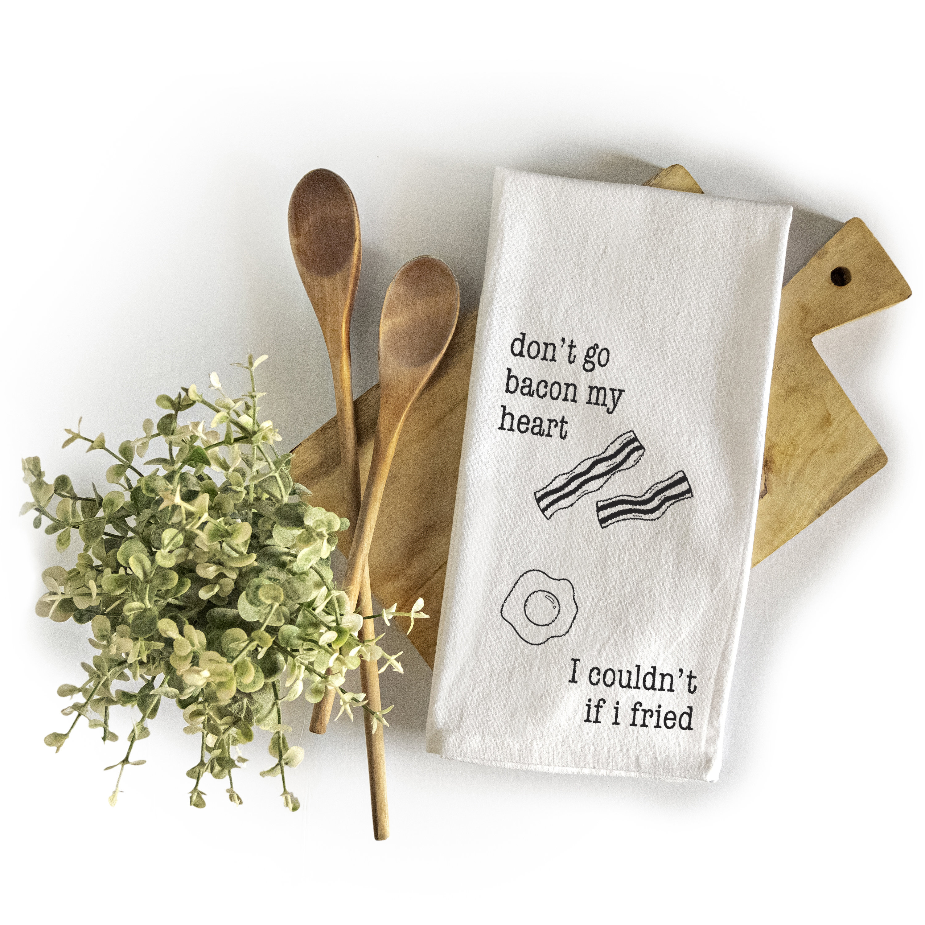 Funny Kitchen Tea Towels Foodie Set of 4 Dish Vegetables Housewarming Gift