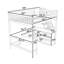 Lit mezzanine double en bois avec tablettes, bureau, escalier de rangement et garde-corps-1478721029