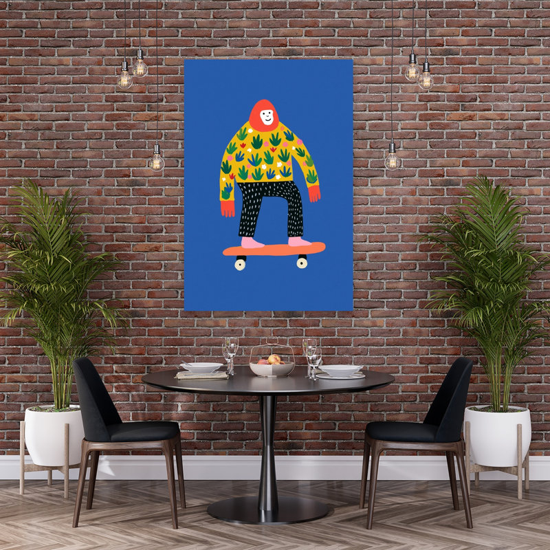 «Skating Gorilla», impression d'art urbain moderne et ludique, H 60 po x l 40 po