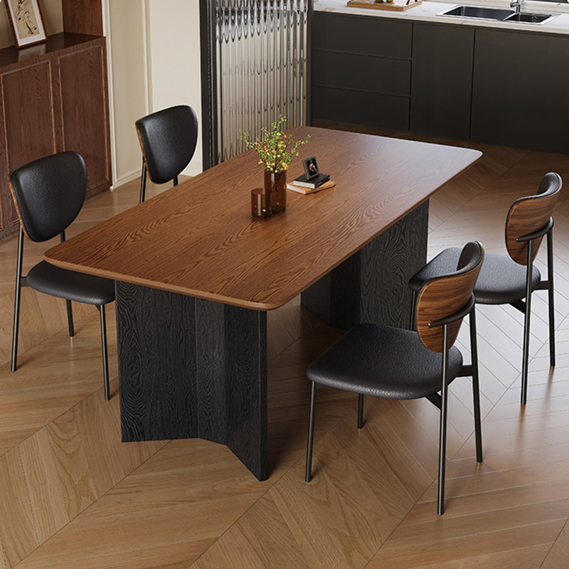 Ensemble de table moderne et simple en bois massif., 5