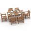 Ensemble de salle à manger rectangulaire pour 6 personnes avec 6 chaises, ensemble de table de salle à manger en PEHD-521261319