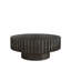 Table basse moderne noire minimaliste moderne, couleur et texture de bois naturel de 31,4 pouces-81283415
