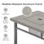 Kirtsey 47" Aluminum Coffee Table with Propane Fire Pit and Ice Bucket-126970413