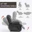 Fauteuil inclinable électrique Power Lift de taille moyenne jusqu'à 350 LBS avec massage par vibrations 8 points et chauffage lombaire Motor Infinite