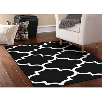 Tapis noir / blanc Anrey