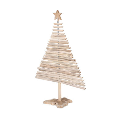 Northlight 25.5 Rustic Wooden Christmas Tree with Star Table Top Decor