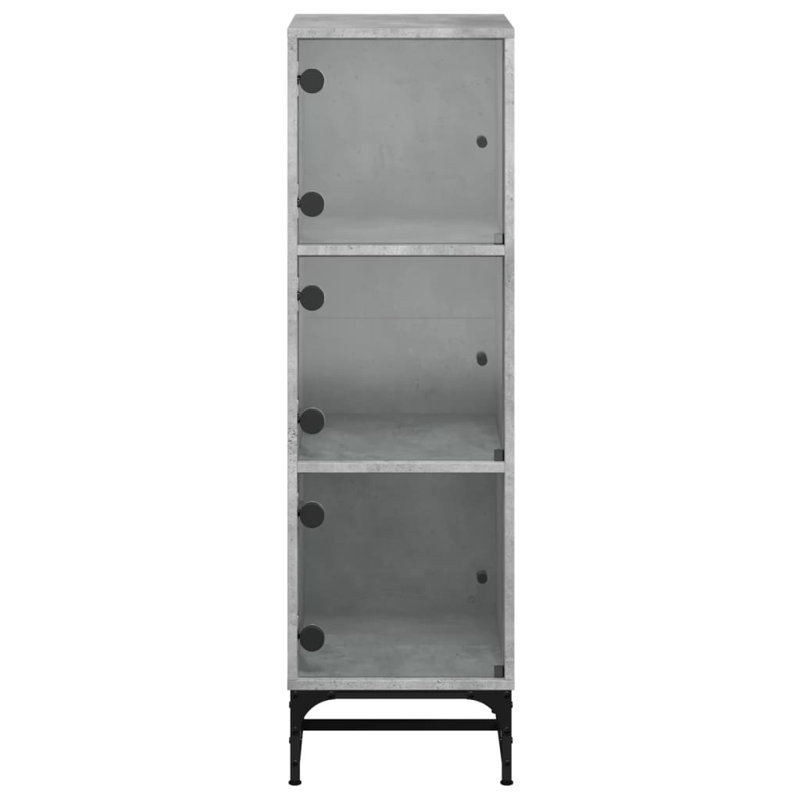 Calianna Display Cabinet, Concrete Grey