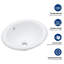 Lavabo de salle de bain semi-encastré en céramique blanc 17 po x 15,5 po - vasque de comptoir