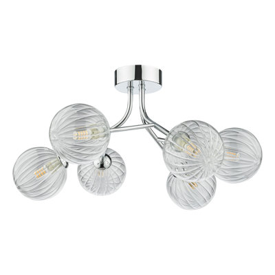 Analin Glass Semi Flush Mount