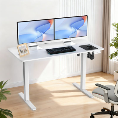 Electric Adjustable Office Desk 47“ / 120cm for Standing & Sit Height adjustable for Home