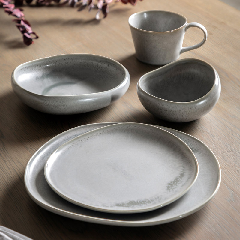 Pebble Glaze Side Plate Dove Grey (4Pk)