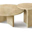 Ensemble de tables basses en marbre naturel beige Glod, petite table, table de salon, pierre naturelle, marbre véritable, marbre véritable-2069911040