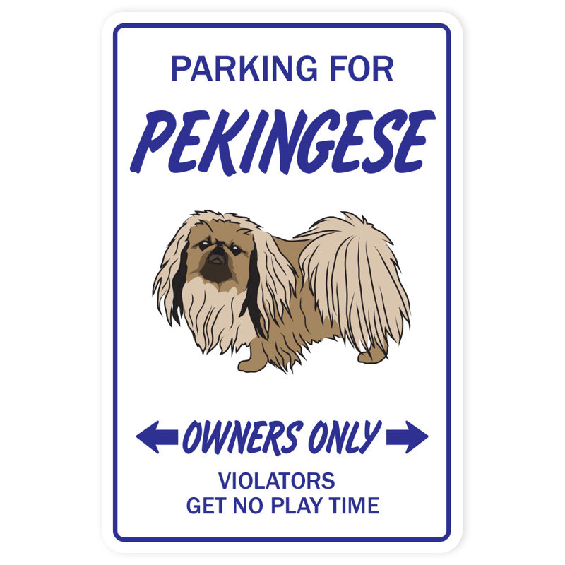 Plaque décorative pekingese pour chien